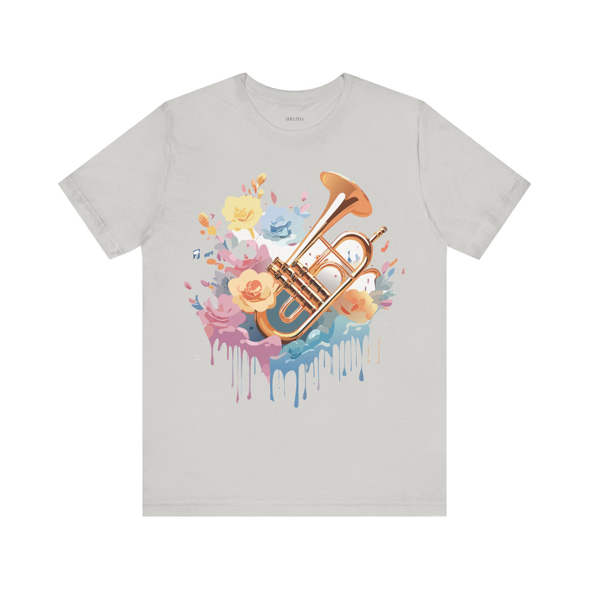 Music Graphic Unisex Cotton Bella+Canvas Tee with Art Design m158