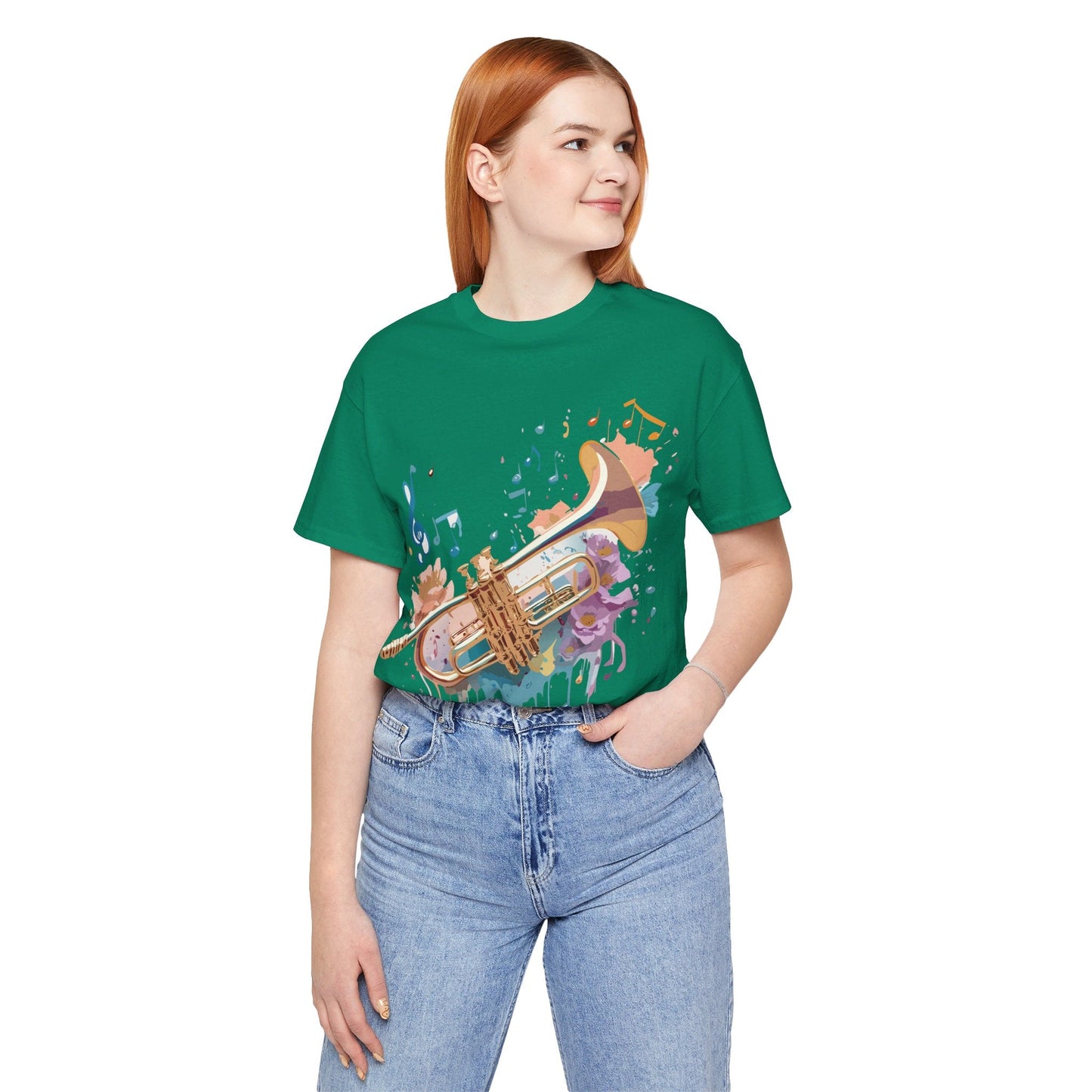 Music Graphic Unisex 100 Cotton Vintage Art with Musical Elements Tee 132
