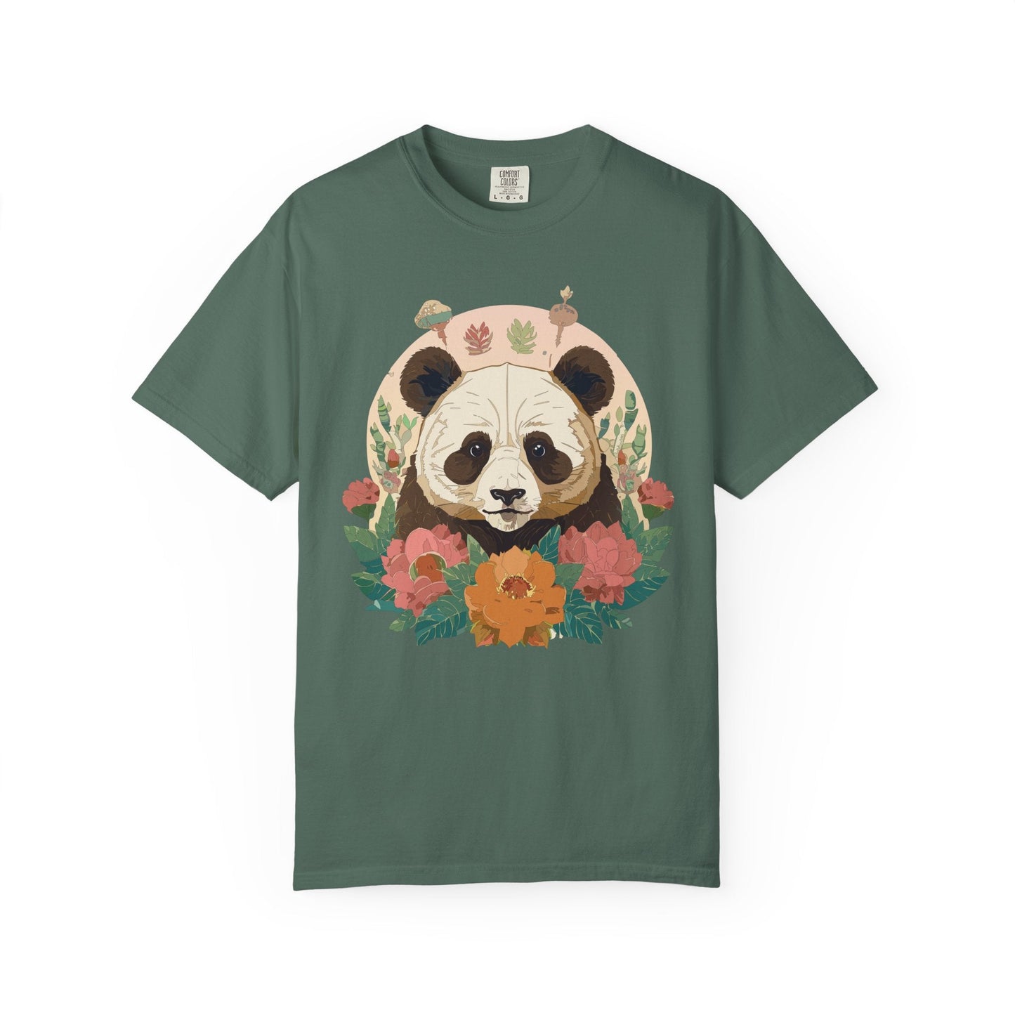 Panda Portrait Graphic T-Shirt Unisex Cotton Floral Animal Art Tee p2