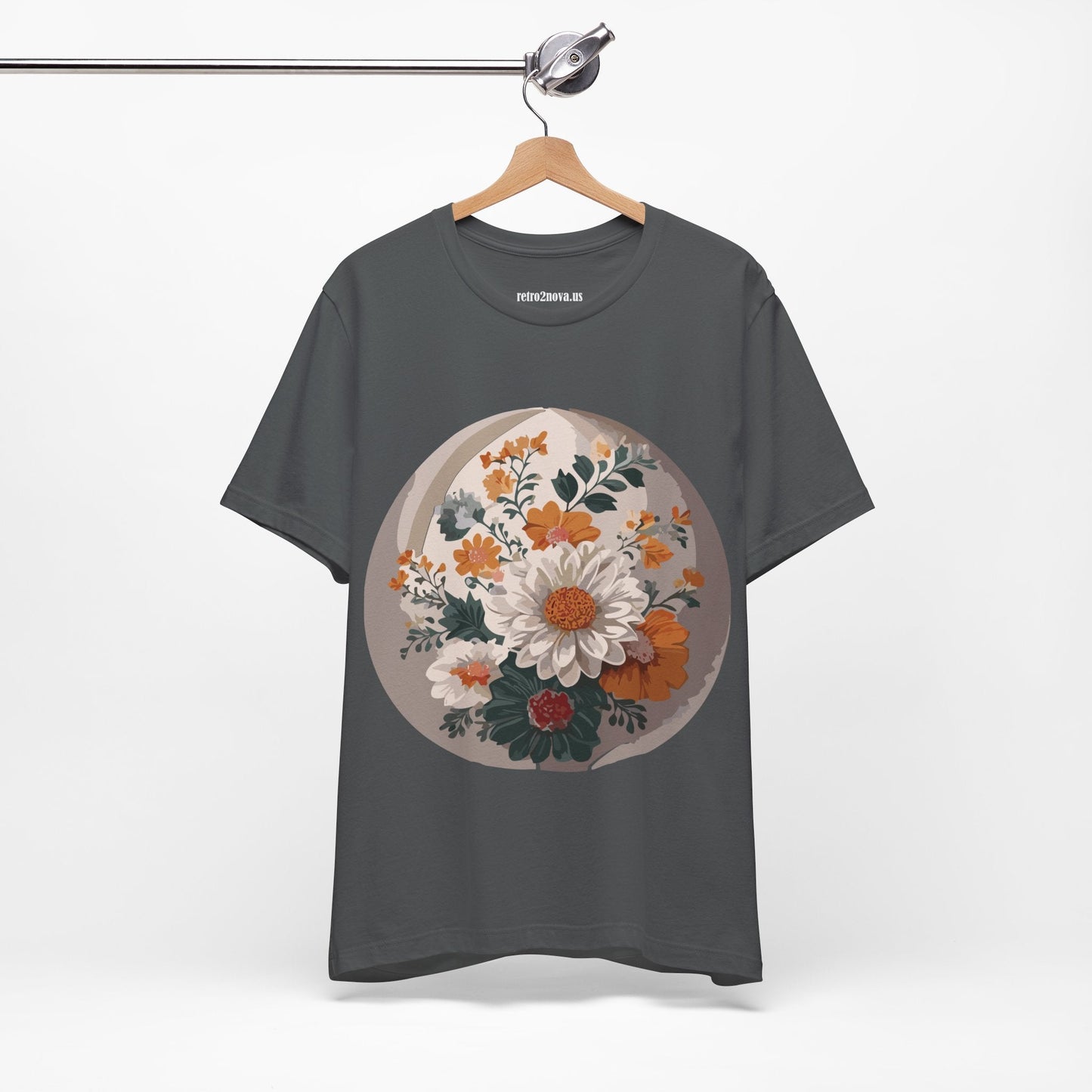 Retro2Nova Floral Shirt Unisex Jersey Short Sleeve Tee From Flowers Collection Free Shipping