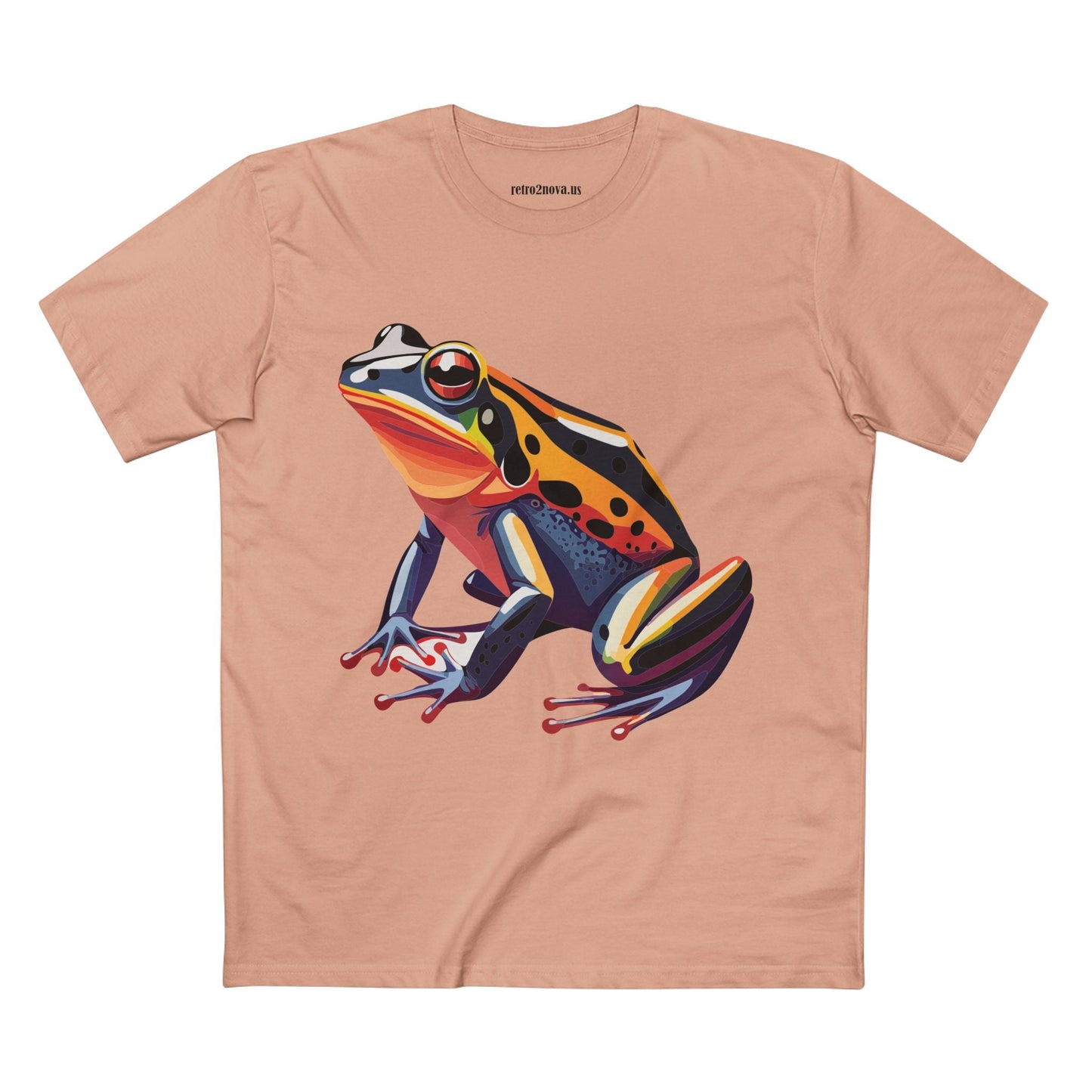 Unisex Frog Animal Shirt Premium Cotton Tee With Original Art Design Retro2Nova Exclusive Art Collection