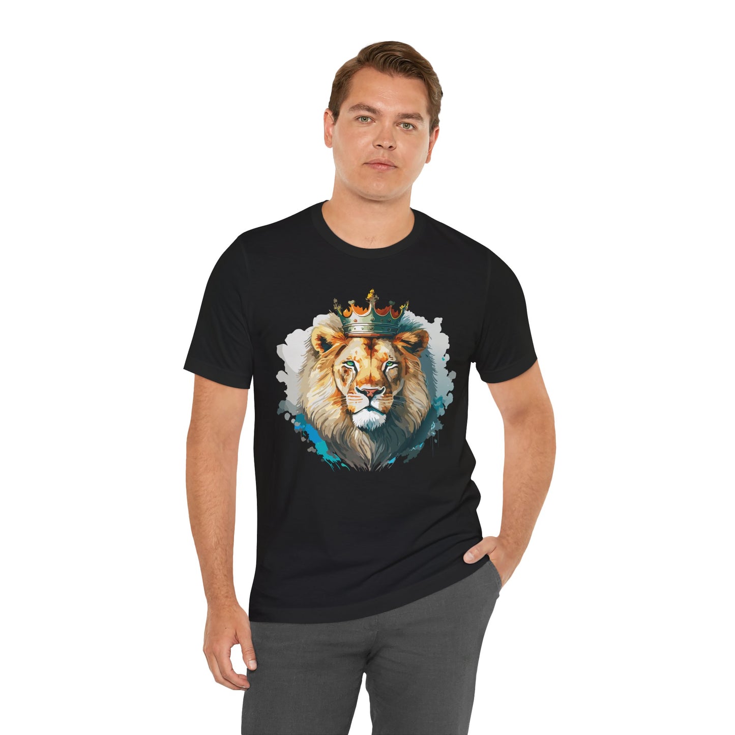 Lion Shirt, Animal Shirt, T-Shirt with Lion, Art Design Tee, Animal Tees, Safari T-Shirt, Crown Tee 13