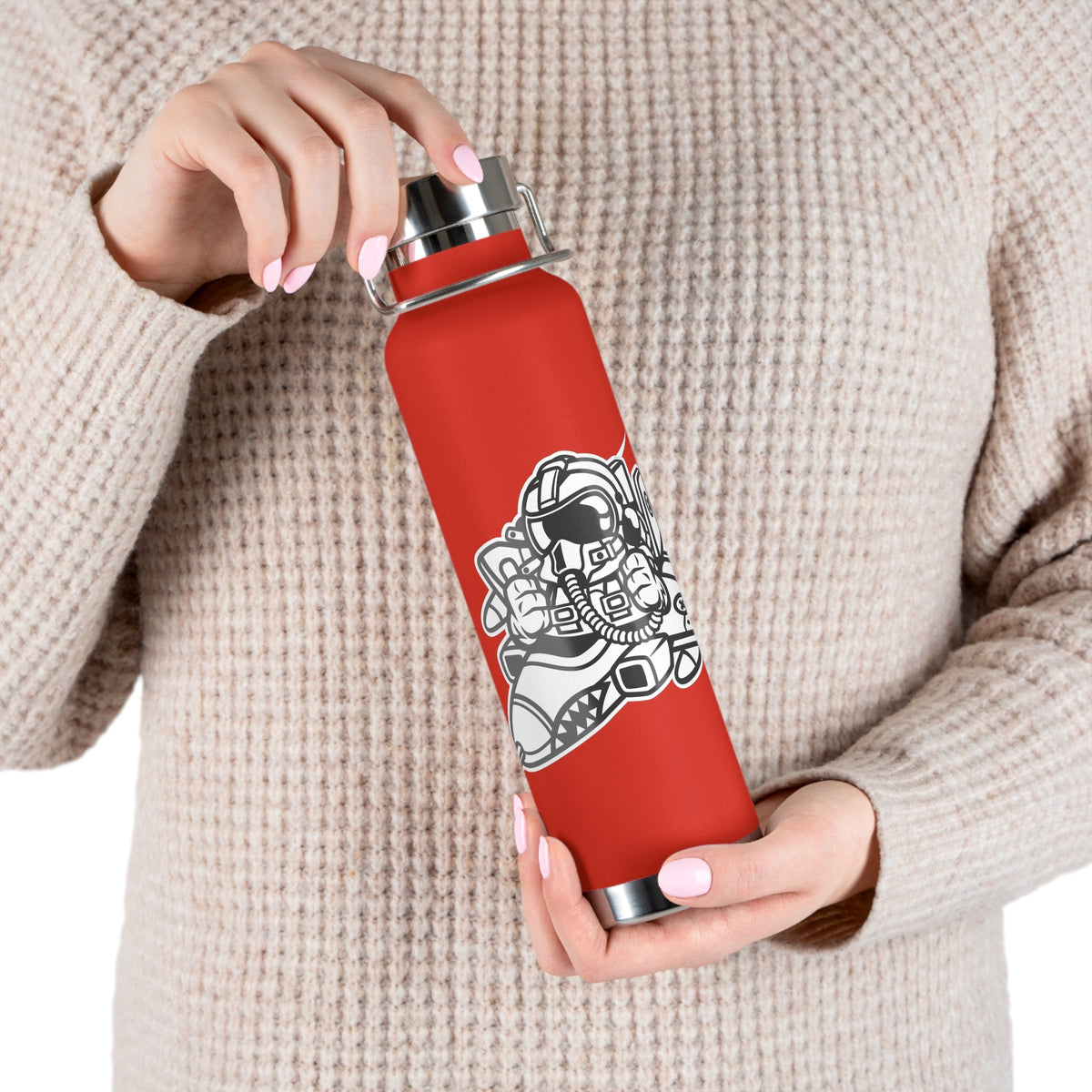 22oz Copper Insulated Water Bottle with Cartoon Design - CV103