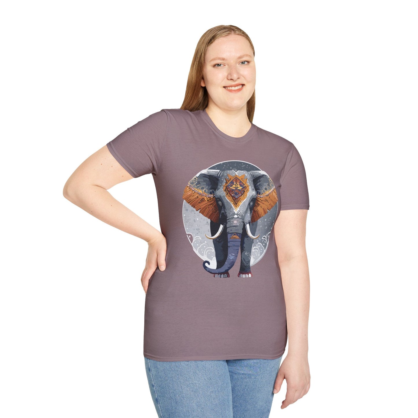 Elephant T Shirt Unisex Short Sleeve Tee SoftStyle Gildan 64000 One Hundred Percent Cotton