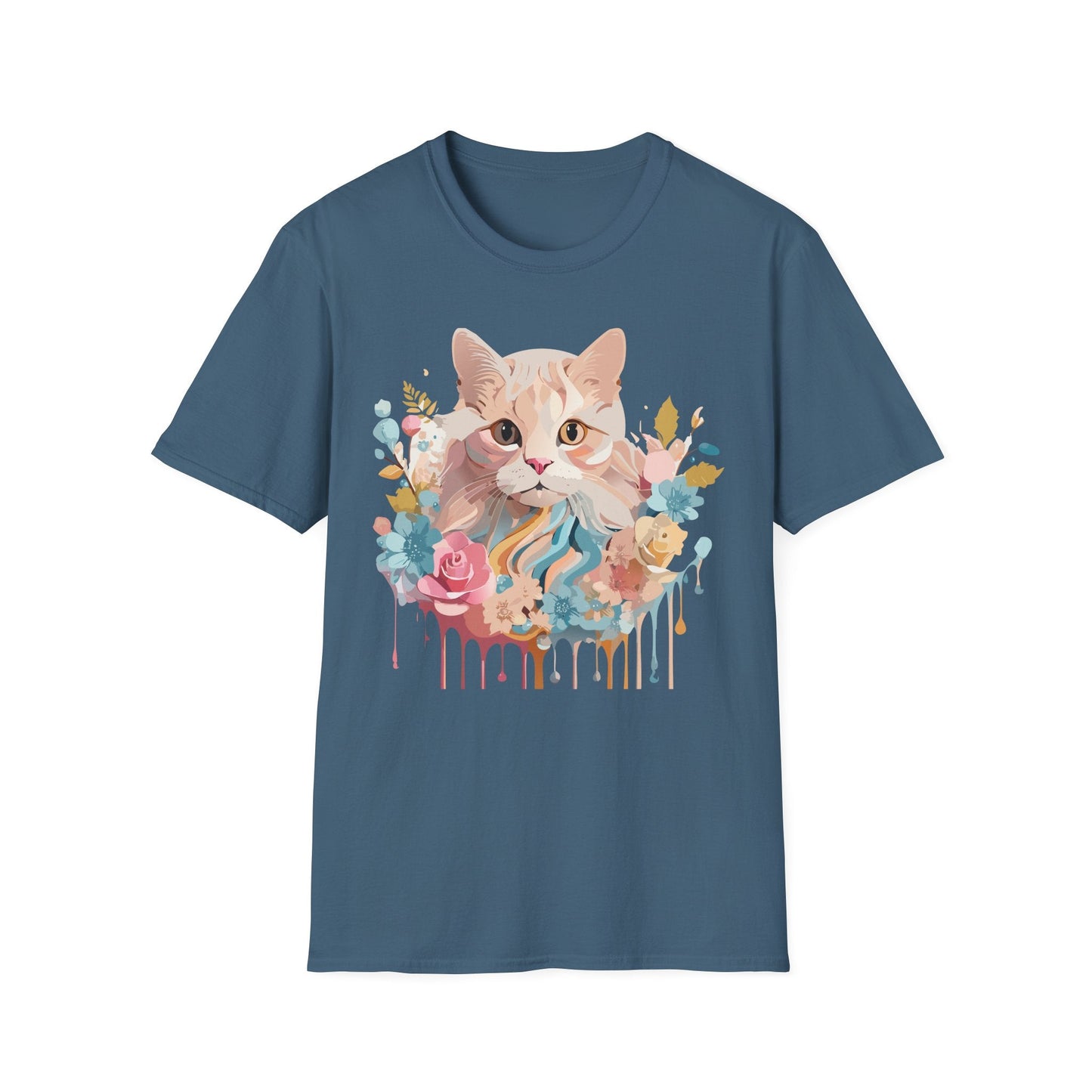 Unisex Cat Shirt Kitten Tee Cat Lover Tee Softstyle 64000 Gildan