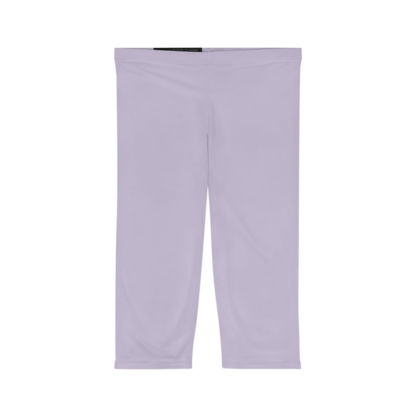 Fog Lilac Color Women's Brushed Suede Poly Span Casual Capri Leggings XS-2XL