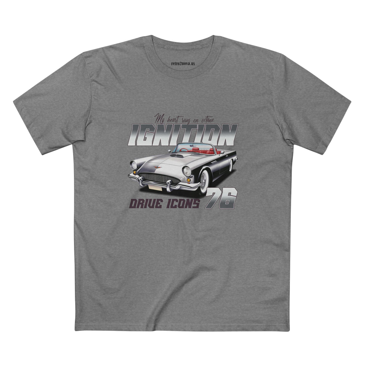 Retro Car Vintage Graphic Tee Staple Unisex 100 Cotton Tee Shirt - RC-11
