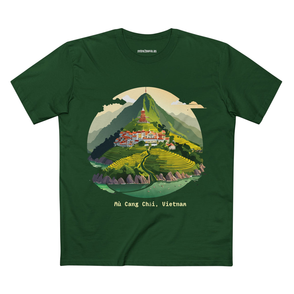 Mu Cang Chai Vietnam landscape tee | Sapa rice terraces mountain village