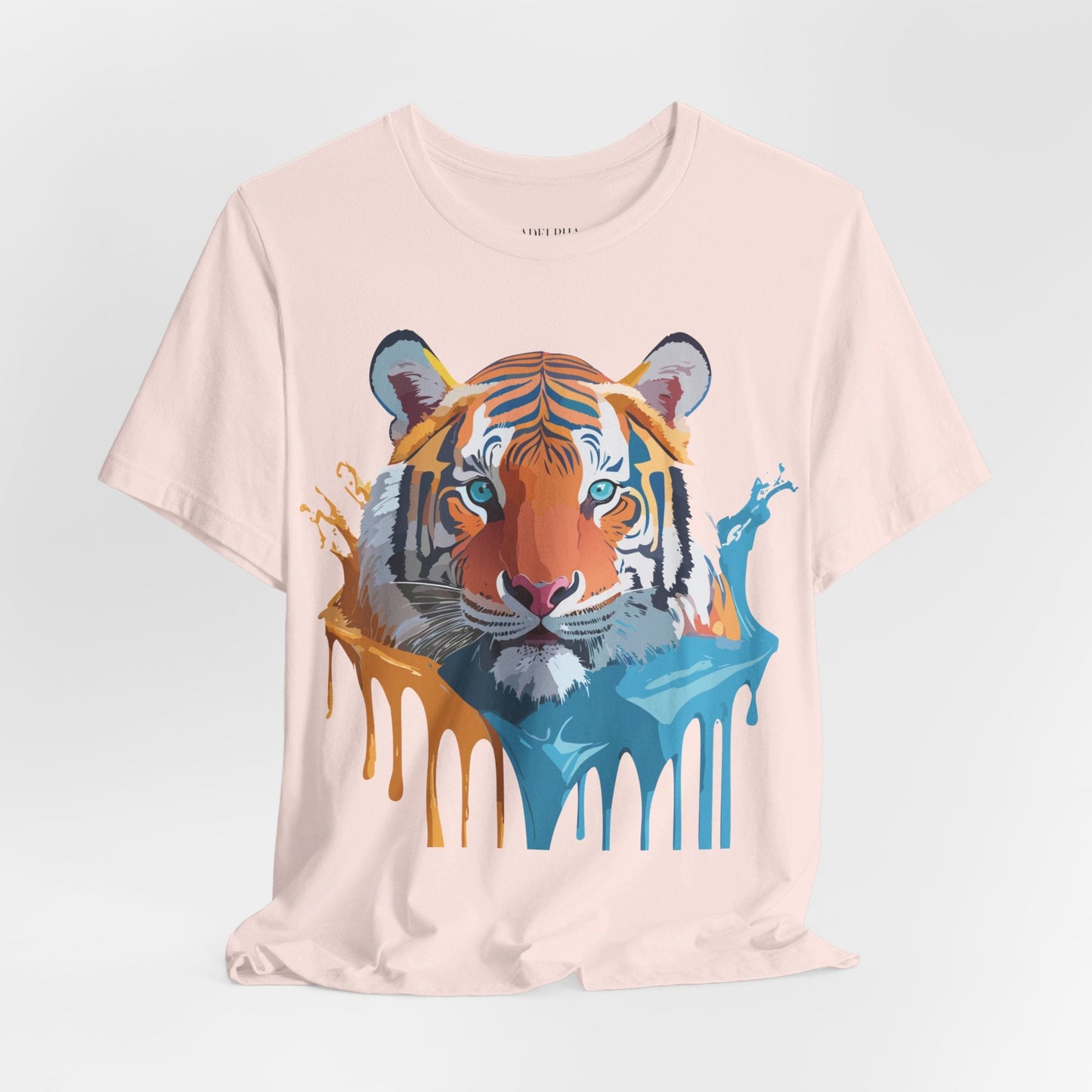 Tiger Graphic Tee Adelpha Unisex Short Sleeve Vintage Inspired Shirt For Casual Wear