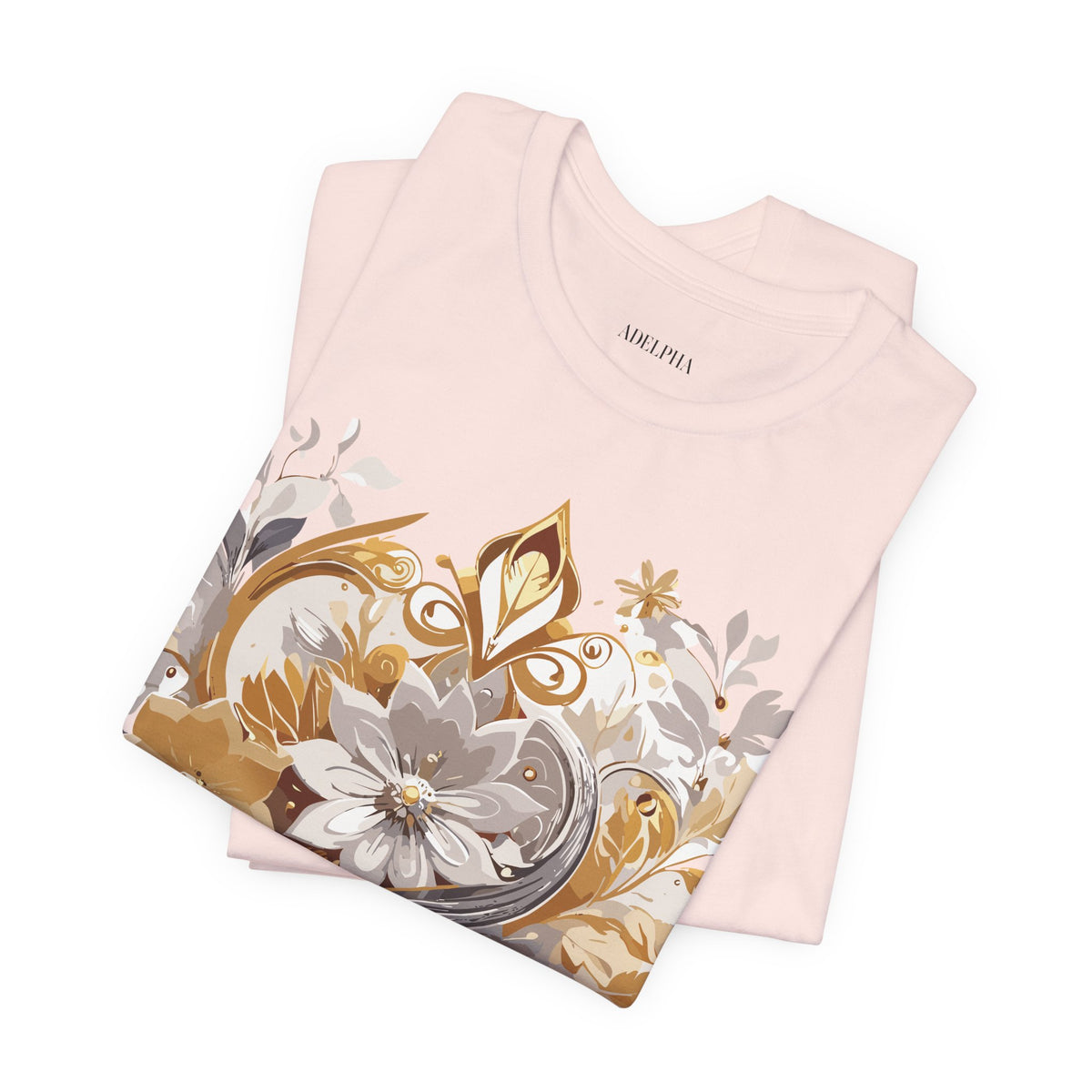Jewelry Graphic Unisex Cotton Bella+Canvas Tee with Gemstones Art Design m29