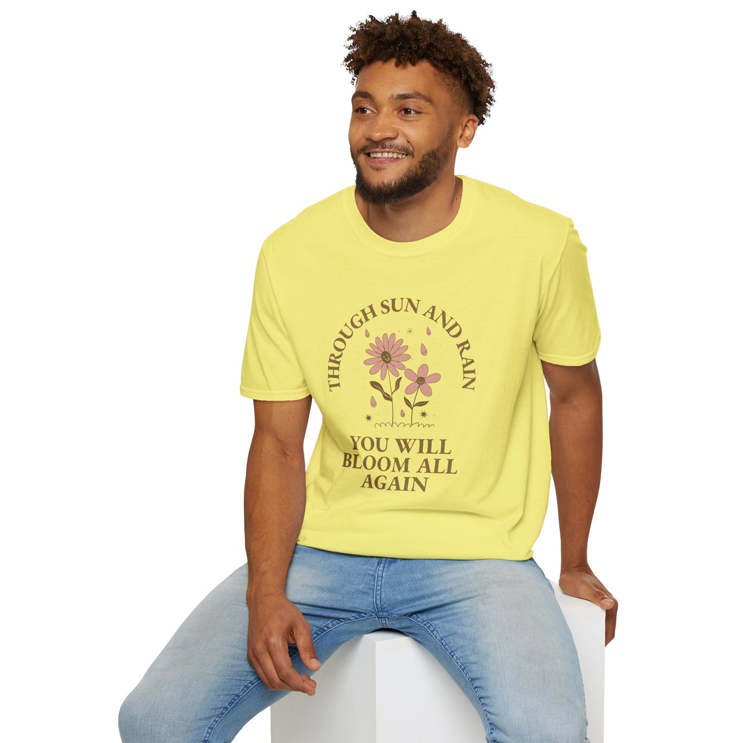 Positive Slogan T Shirt For Everyday Motivation Unisex Tee With Positive Words And Good Quotes Gildan Softstyle 64000