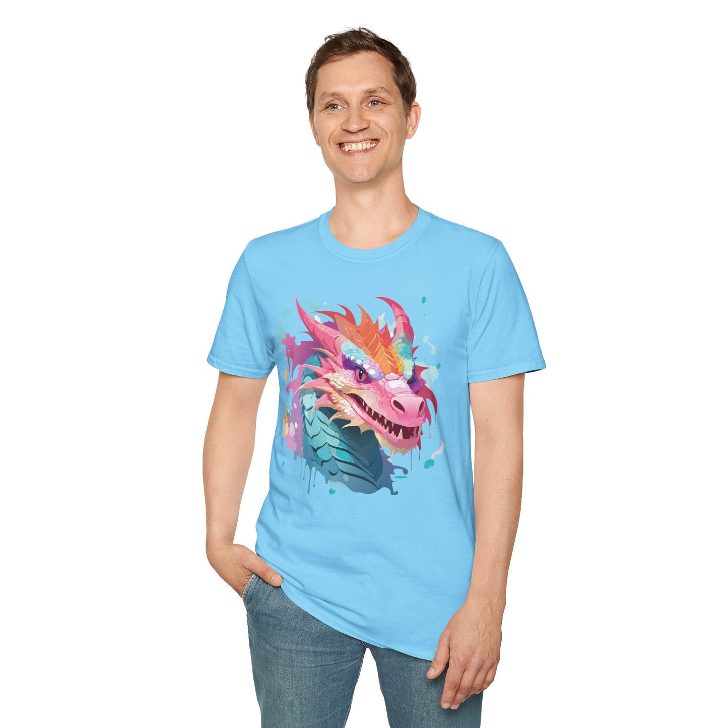 Dragon T Shirt Unisex Dragon Graphic Tee Softstyle 64000 Lightweight Comfort Durable Breathable
