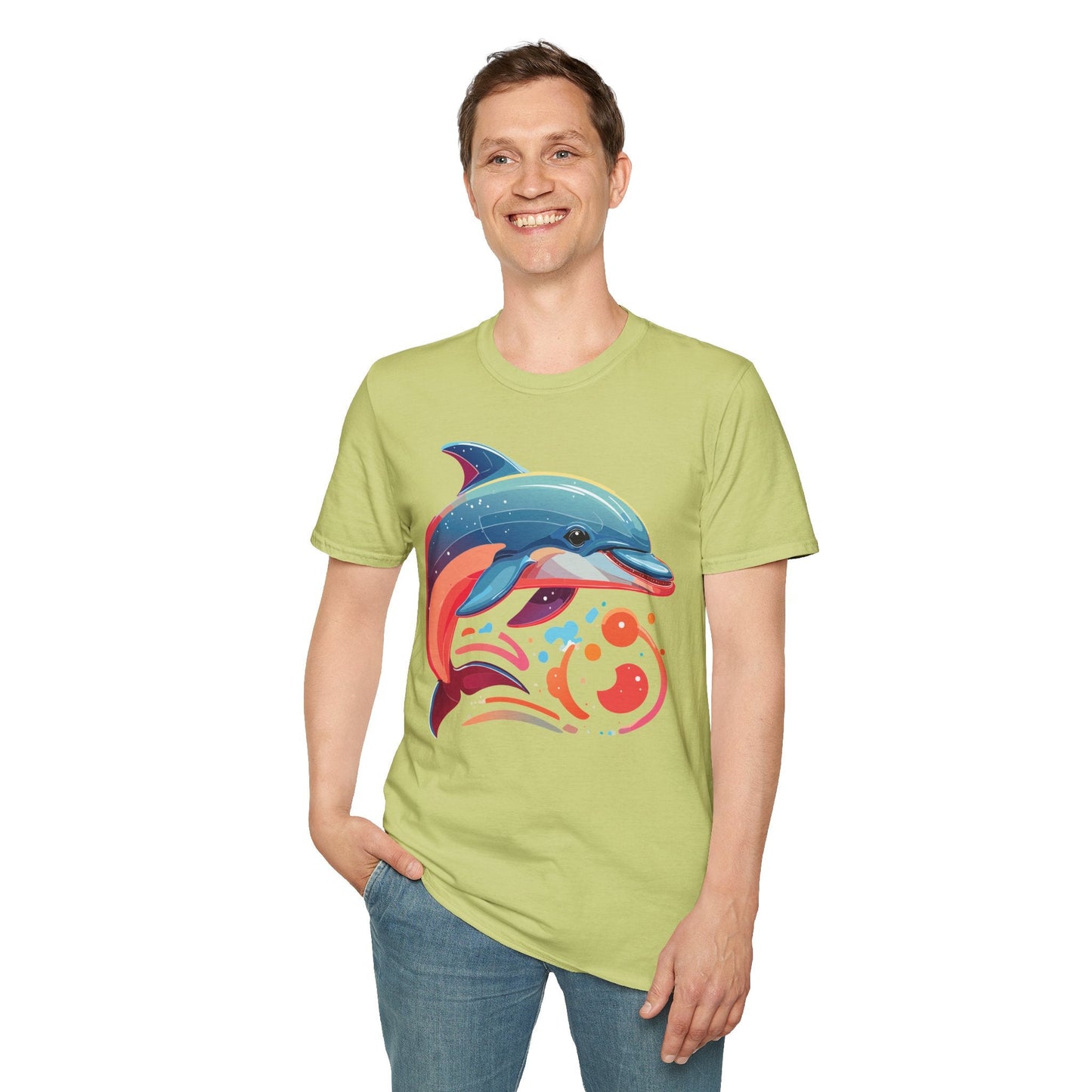 Gildan Softstyle Dolphin Shirt Unisex Short Sleeve Tee 100 Percent Ring Spun Cotton Comfortable Wear
