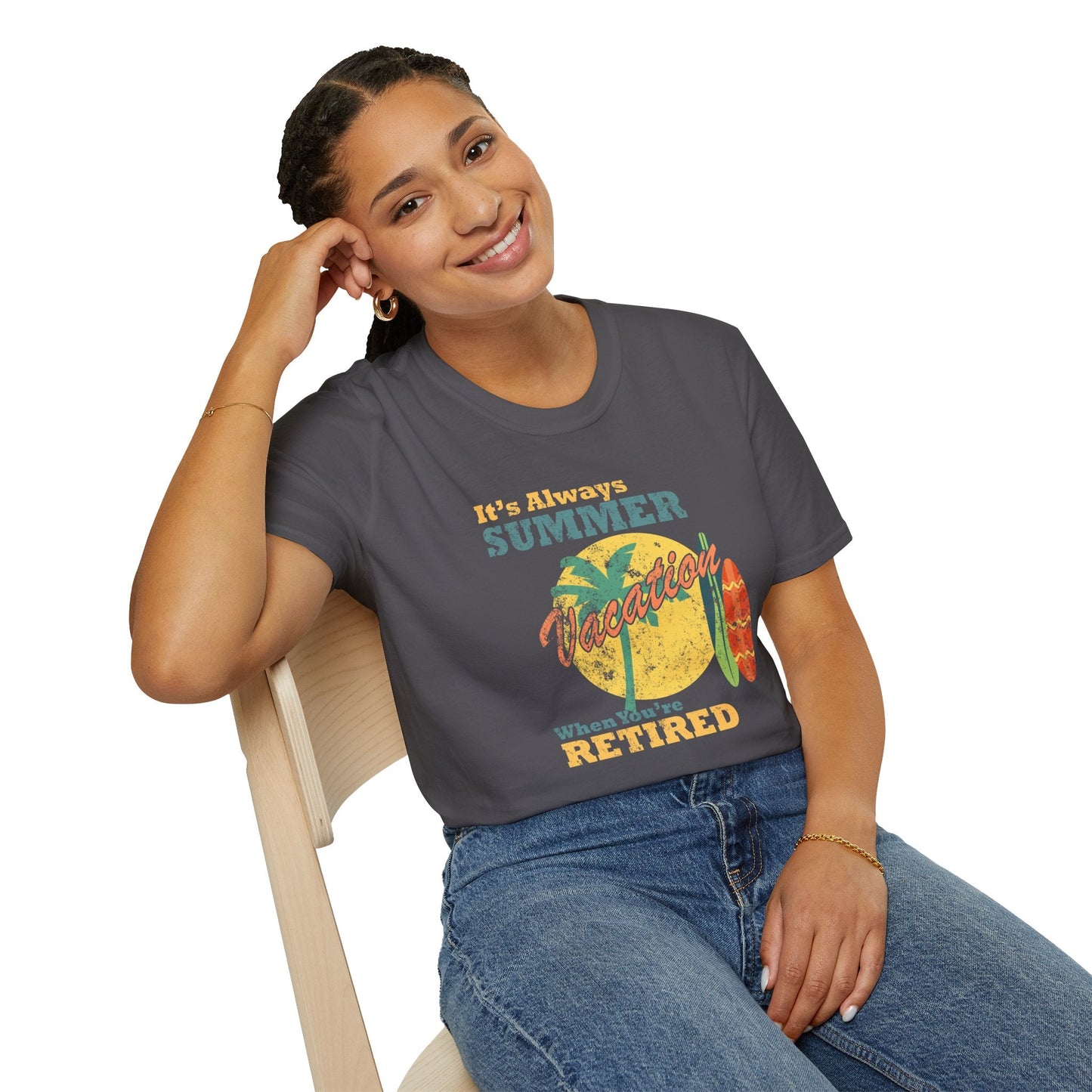 Summer Unisex T Shirt With Art Design Gildan Softstyle 64000 100 Percent Cotton Tee