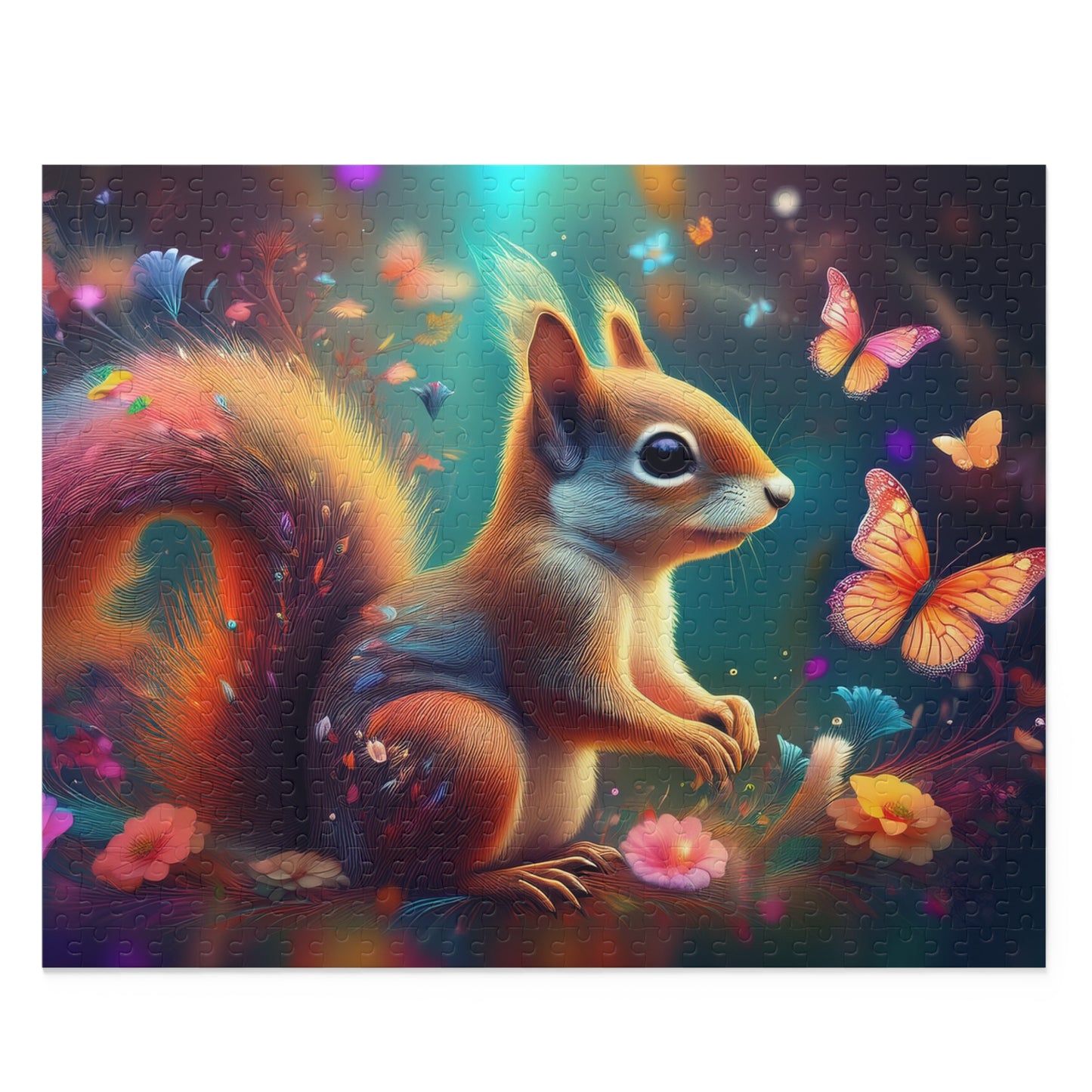 Puzzles-59 Kids Squirrel Puzzle 500-Piece  Floral Squirrel Puzzle 500-Piece, Animals Kids Puzzles Size: 16" x 20",  Ages 9+