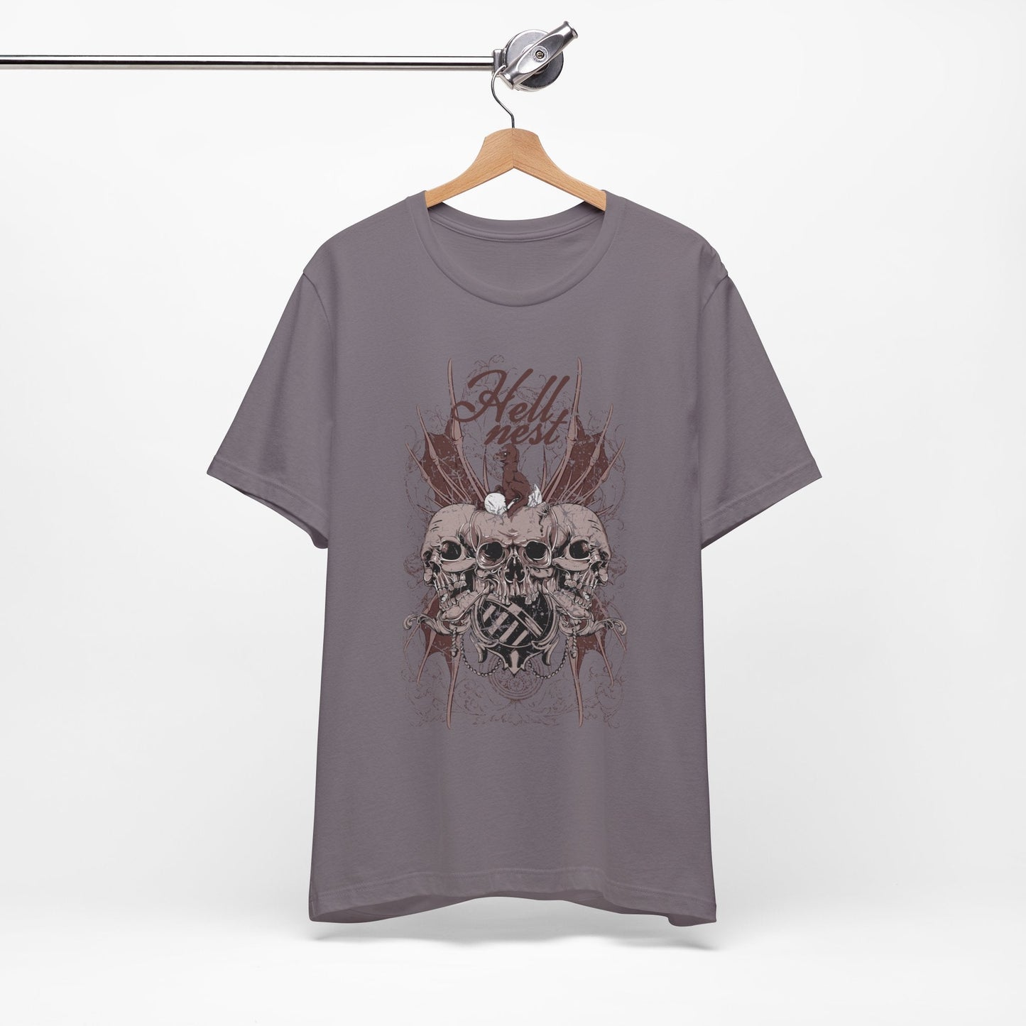Skull Cluster graphic tee Gothic skulls grunge floral design