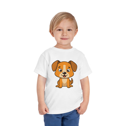 Cute Puppy Toddler Short Sleeve Tee - Adorable Pet Lover Gift (2T-5T)