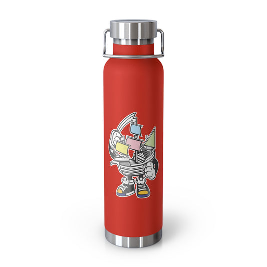 22oz Copper Insulated Water Bottle with Cartoon Design - CV47