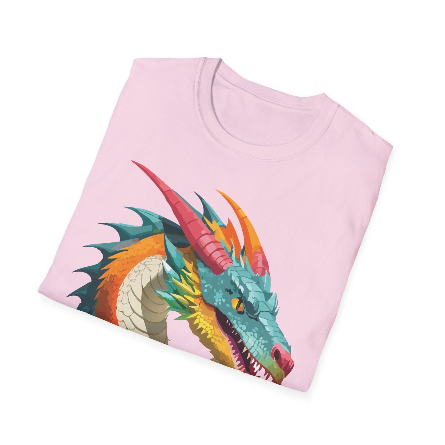Dragon T Shirt Unisex Softstyle Art Design Tee With Animals Theme Gildan 64000 Premium Quality