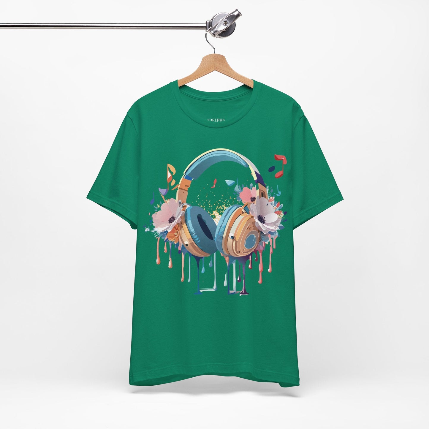 Music Graphic Unisex 100 Cotton Vintage Art with Musical Elements Tee 102