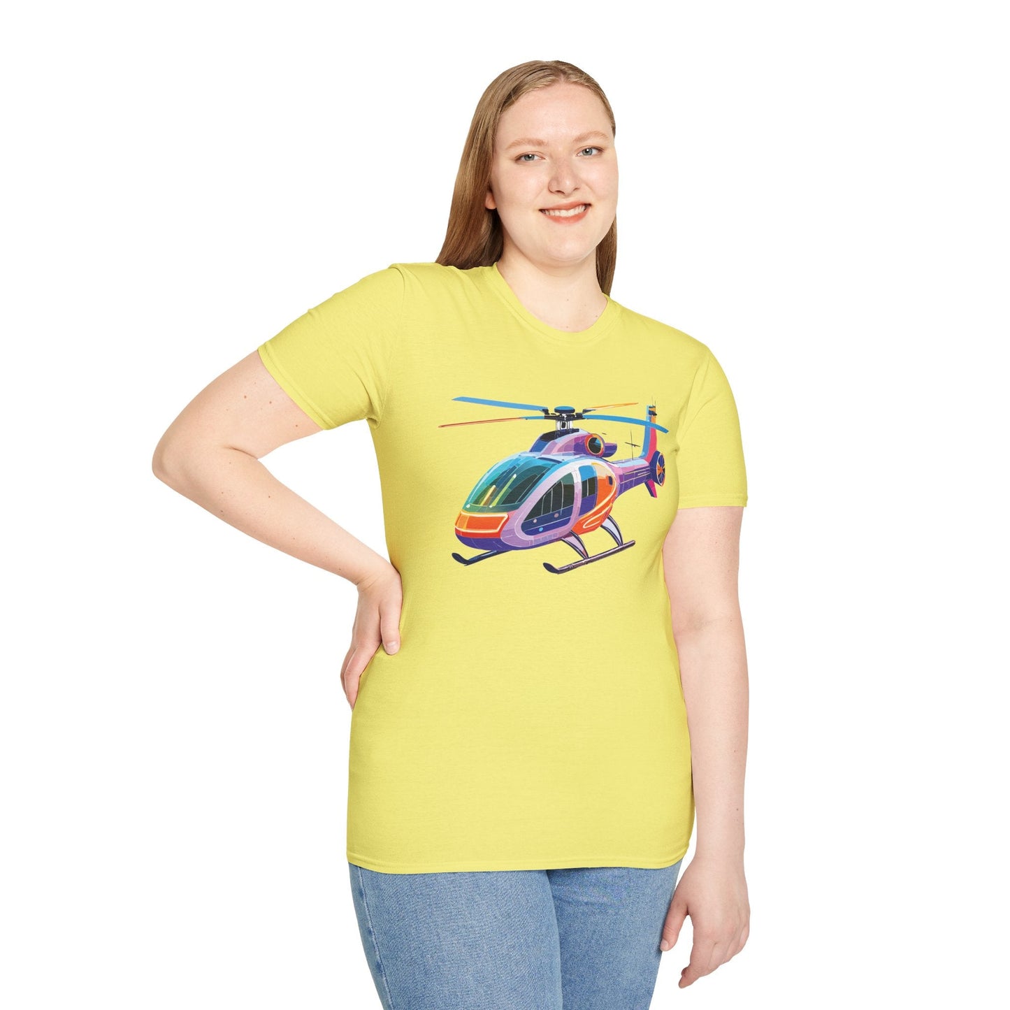 Chopper Helicopter Shirt Unisex T Shirt Softstyle 64000 100 Percent Ring Spun Cotton