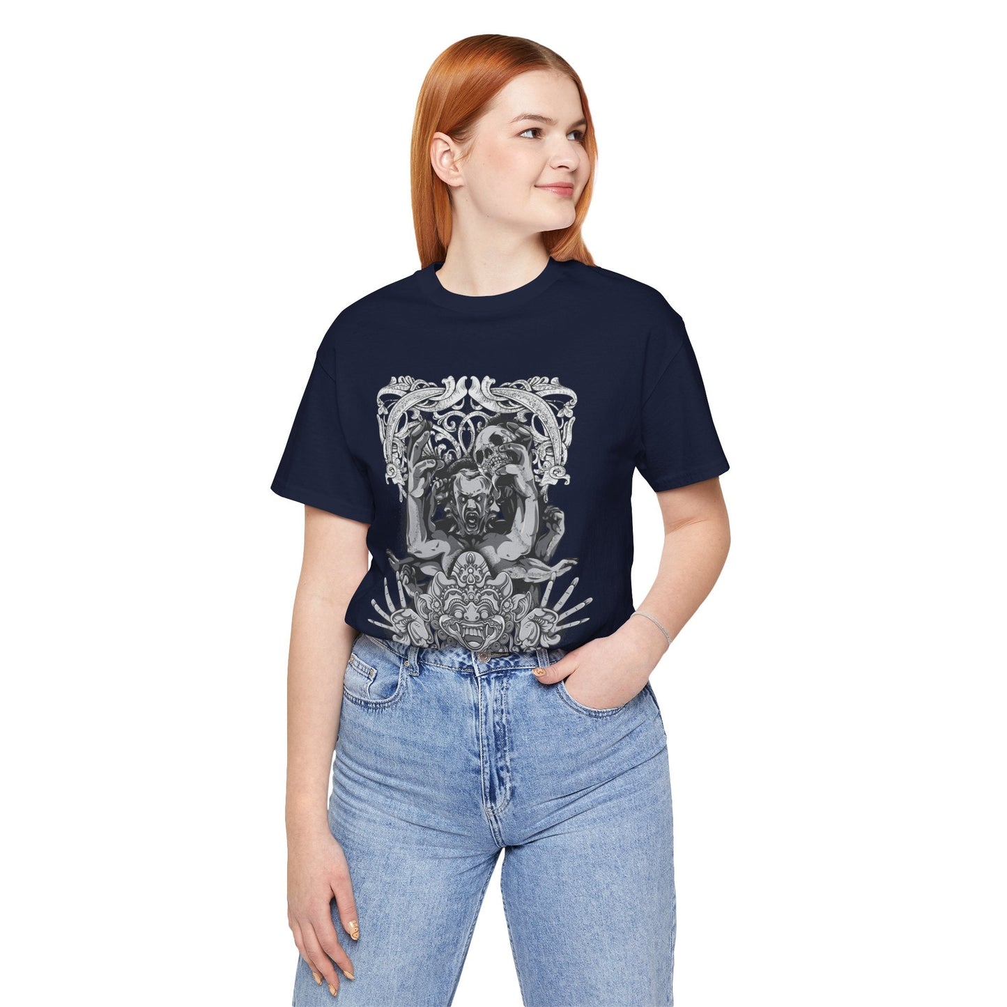Mask Artwork Illustration Graphic Unisex Cotton T-Shirt r17