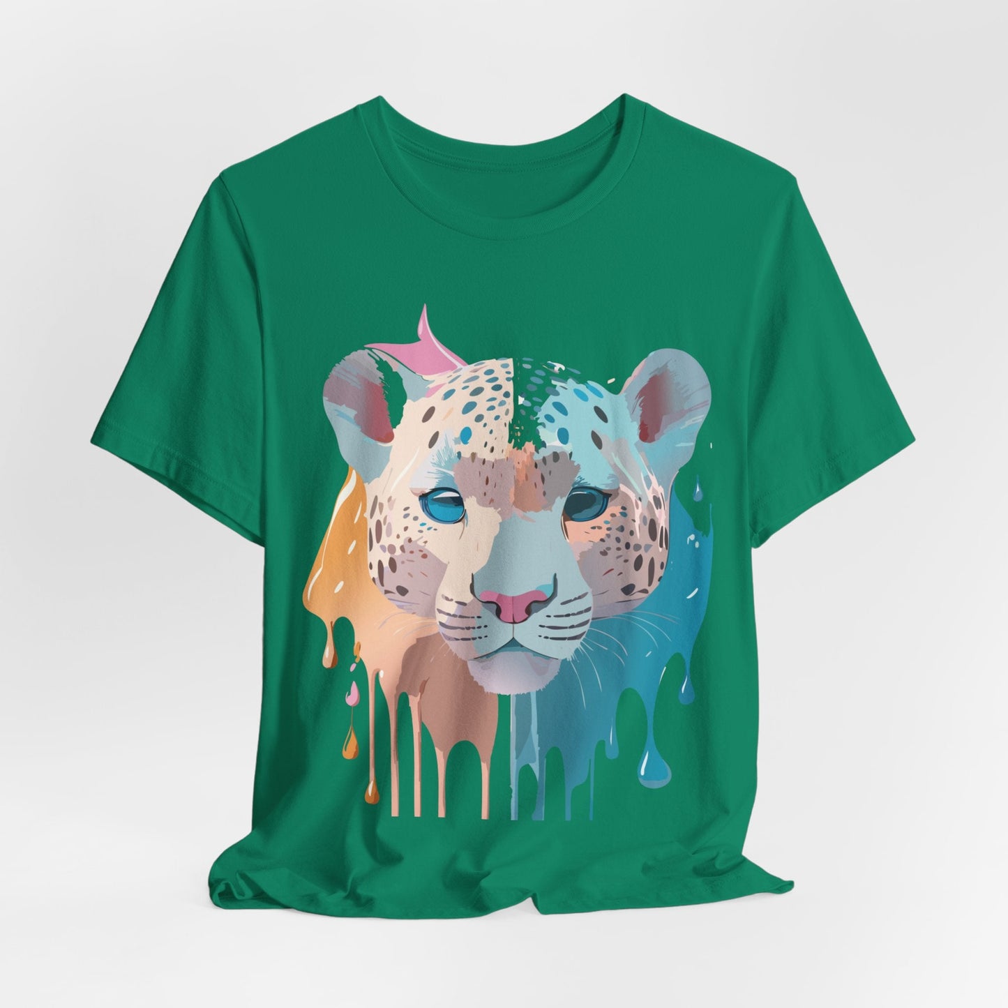 Adelpha Cheetah Graphic Tee Unisex Short Sleeve Art Design Shirt