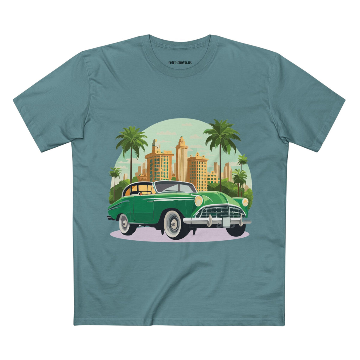 Retro Car Vintage Graphic Tee Staple Unisex 100 Cotton Tee Shirt - RC-18