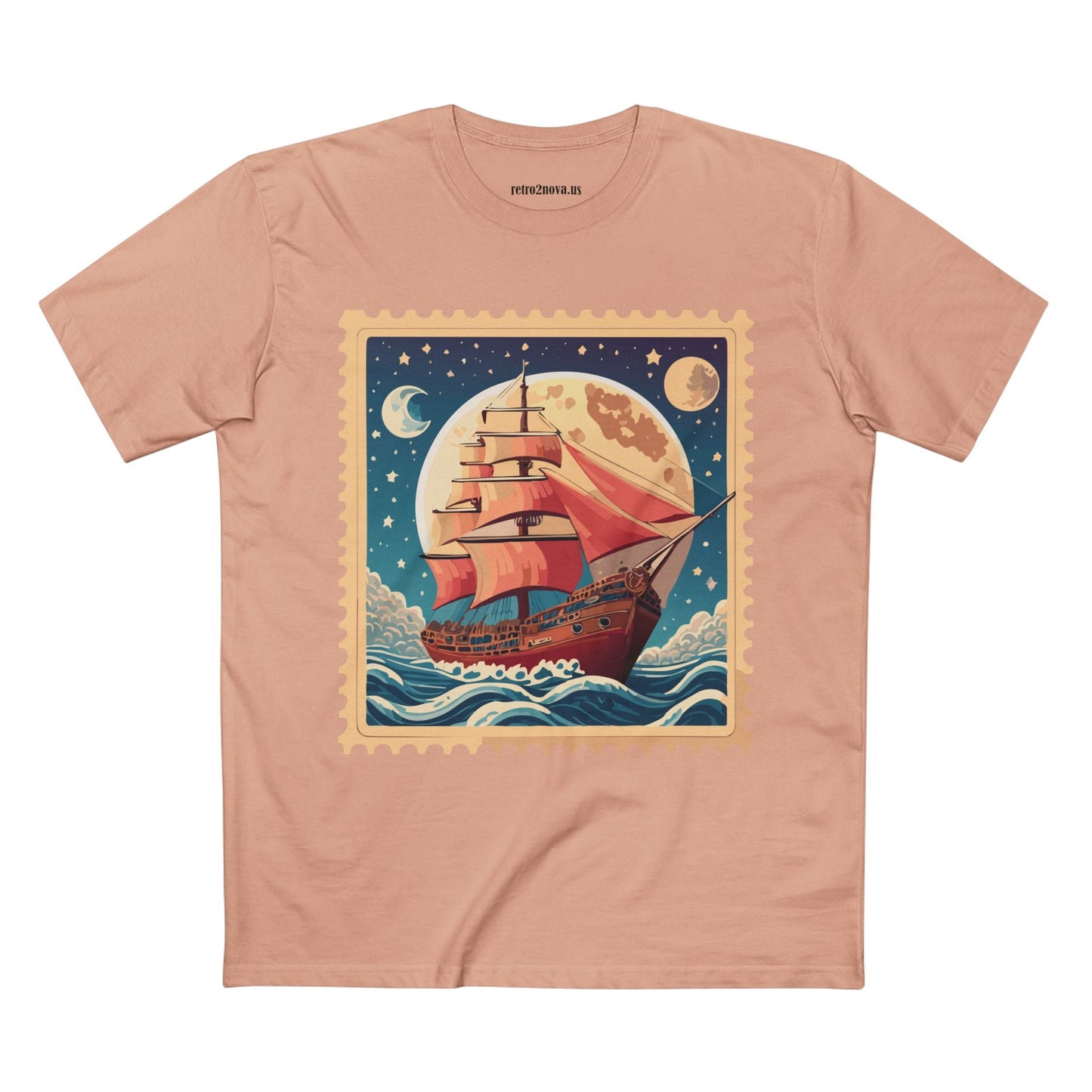 Postage Stamp Shirt Unisex Art Tee Premium Cotton Staple Retro2Nova Art Collection