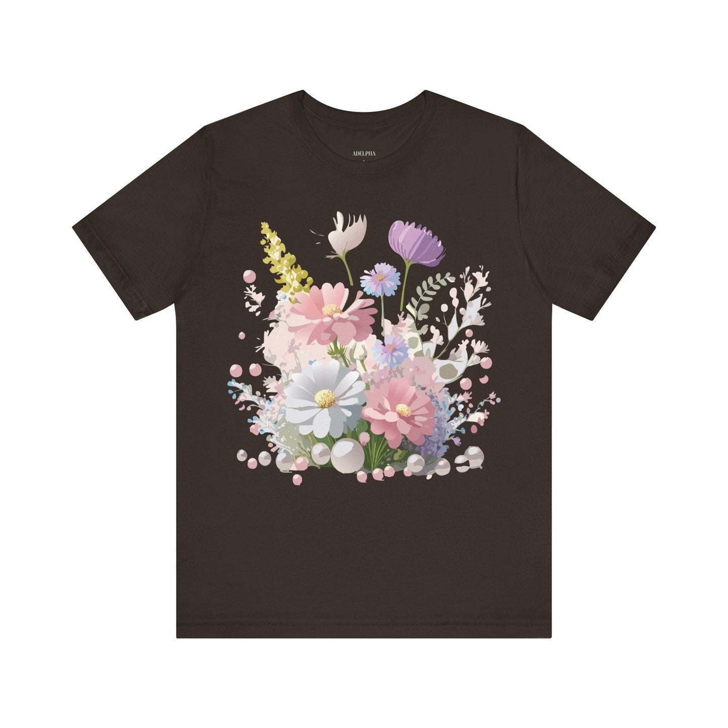Adelpha Floral Graphic T Shirt Unisex Jersey Short Sleeve Art Design Vintage Inspired Premium