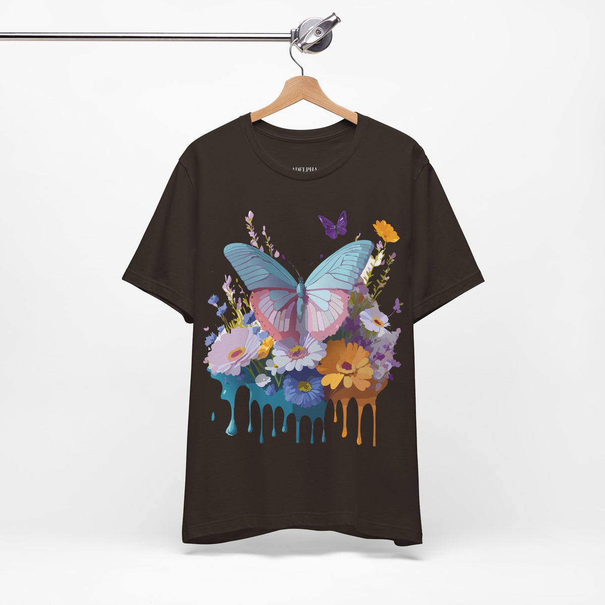 Butterfly Graphic Unisex Cotton Bella+Canvas Tee with Art Design n45
