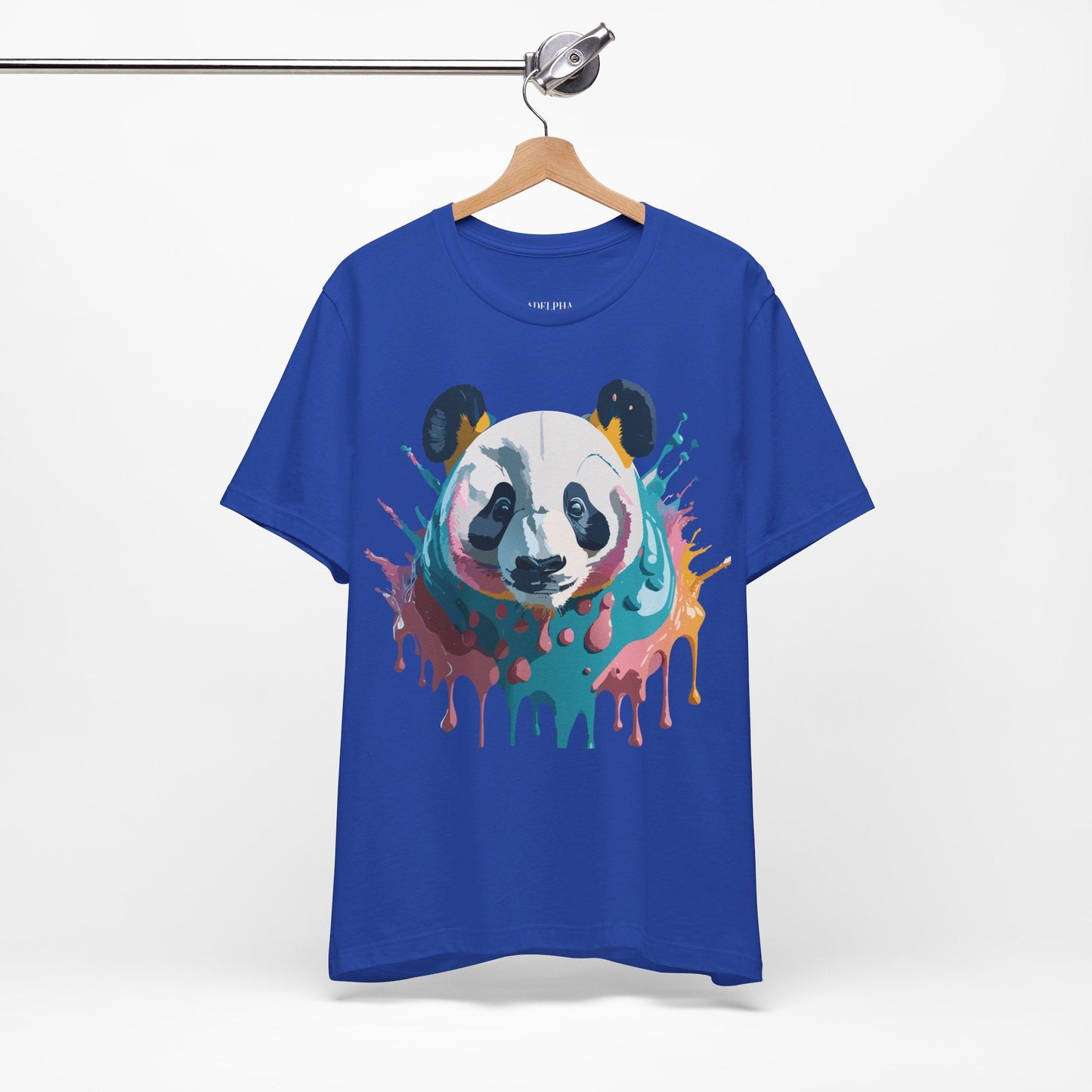 Panda Graphic Tee Unisex Short Sleeve Art Design By Adelpha Vintage Inspired Shirt
