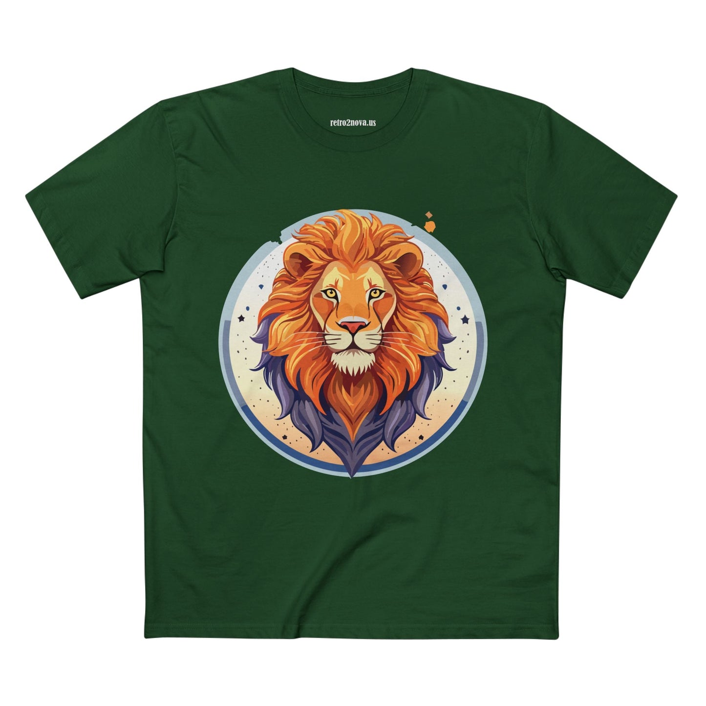 Unisex Premium Cotton Lion Art Tee Shirt By Retro2Nova Original Artwork Collection For Everyday Comfort