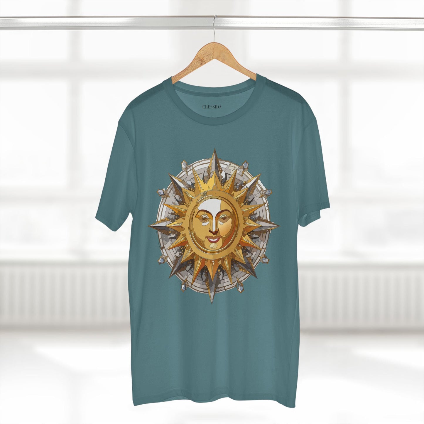 Gold Sun Graphic Unisex 100 Cotton T-Shirt with Golden Art Design 12