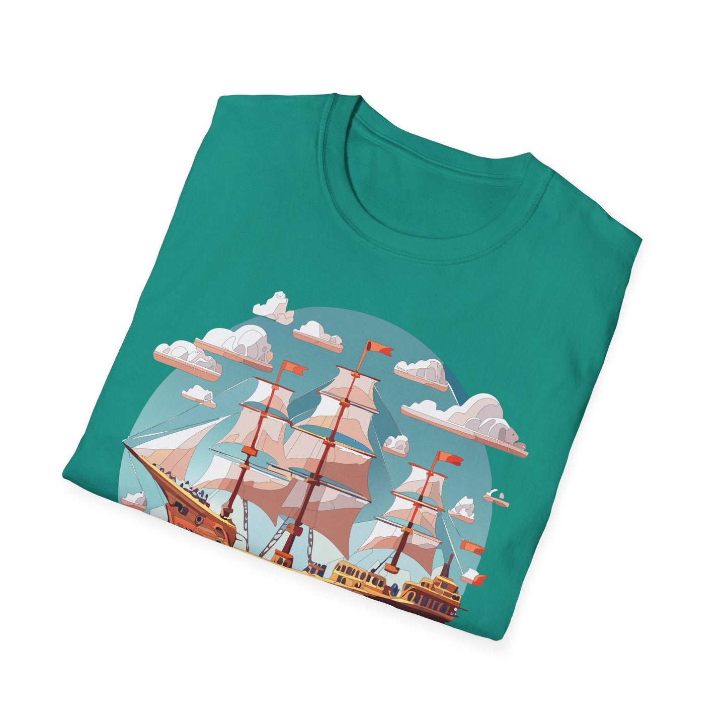 Unisex Ship Frigate Vessel T Shirt Softstyle 64000 Cotton Tee Ultimate Everyday Comfort