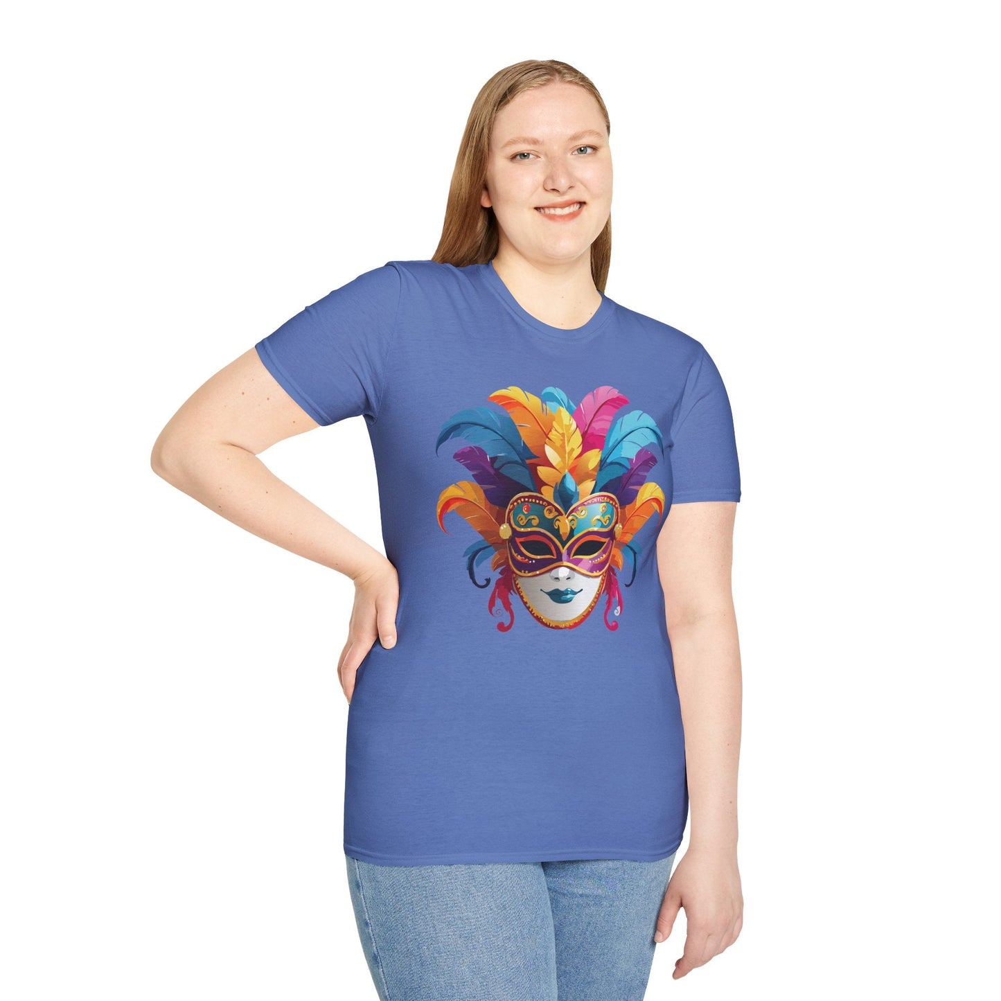 Mask Graphic Unisex Cotton Masquerade Design Artwork Tee 8