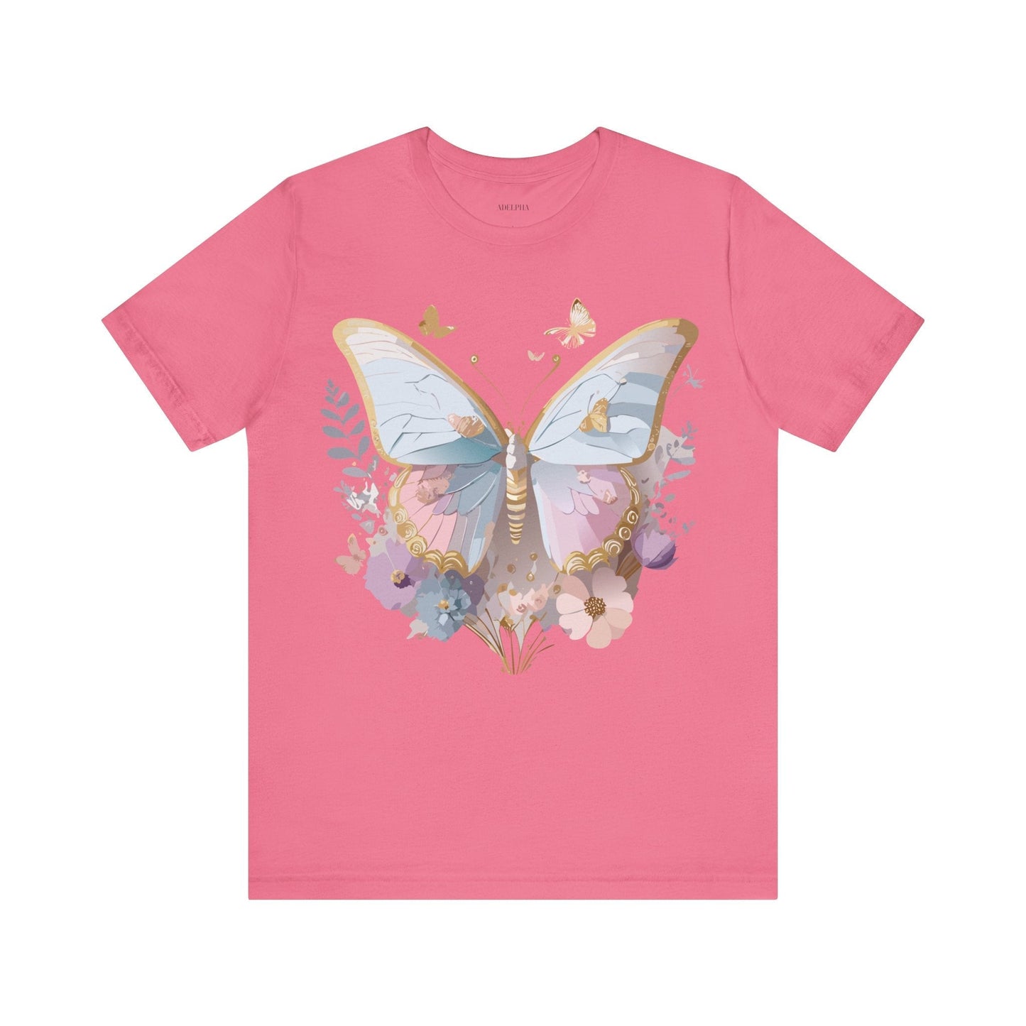 Unisex Graphic Tee Featuring Adelpha Artwork Vintage Butterfly Inspired Short Sleeve