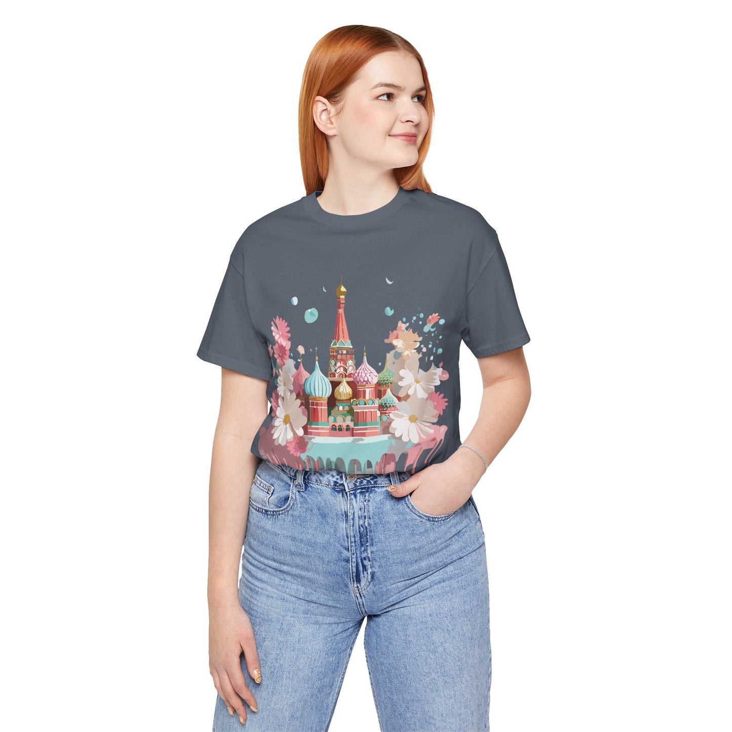 Unisex Moscow Tourist Shirt Graphic Tee by Adelpha Vintage Inspired Art Design Premium Quality