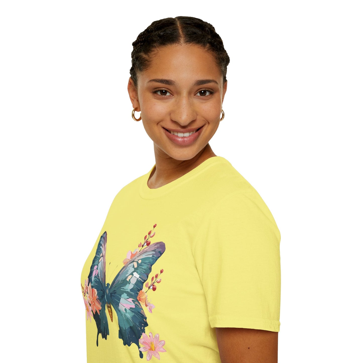 Butterfly T Shirt Unisex Gildan Softstyle 64000 100 Percent Ring Spun Cotton Monarch Tee