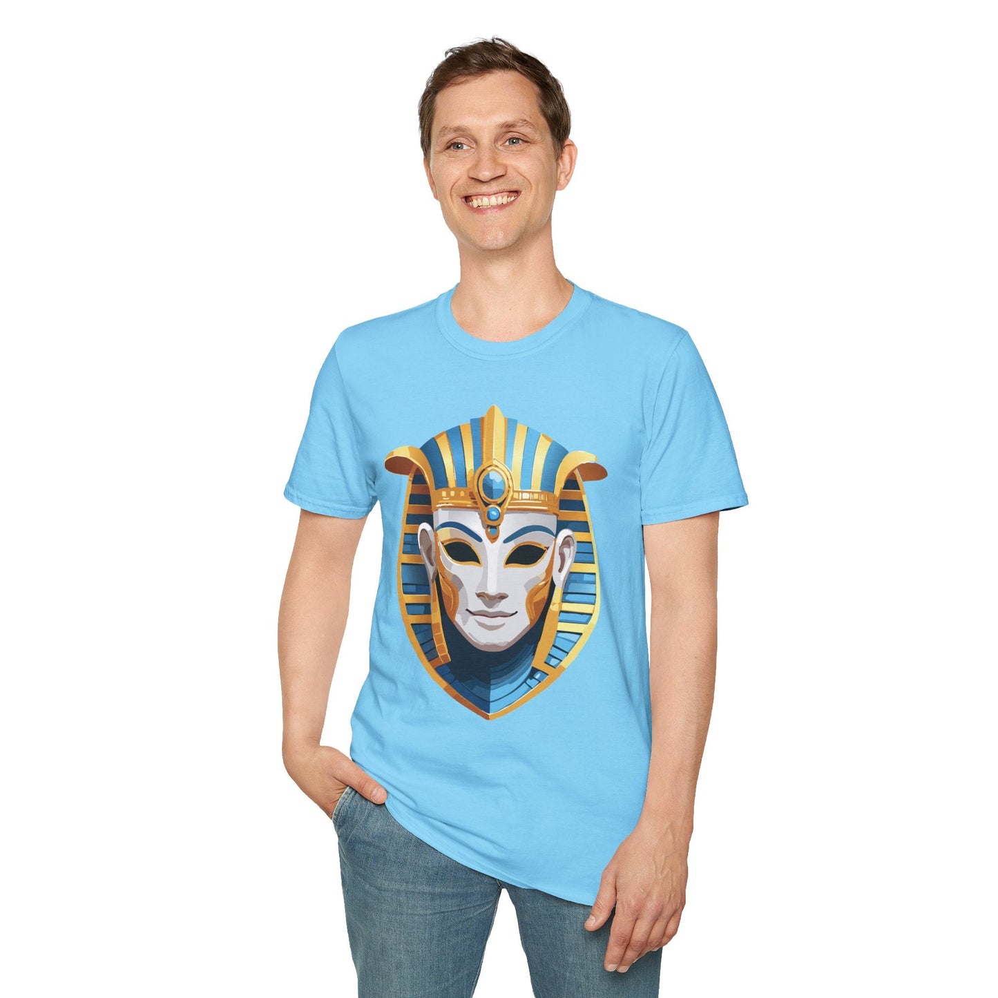 Mask Tee Shirt Unisex Gildan Softstyle 64000 Cotton Tee With Masquerade Design Artwork