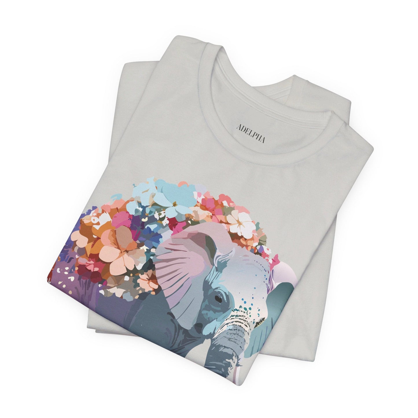 Adelpha Elephant Graphic Tee Unisex Short Sleeve Vintage Inspired Art Design Collection