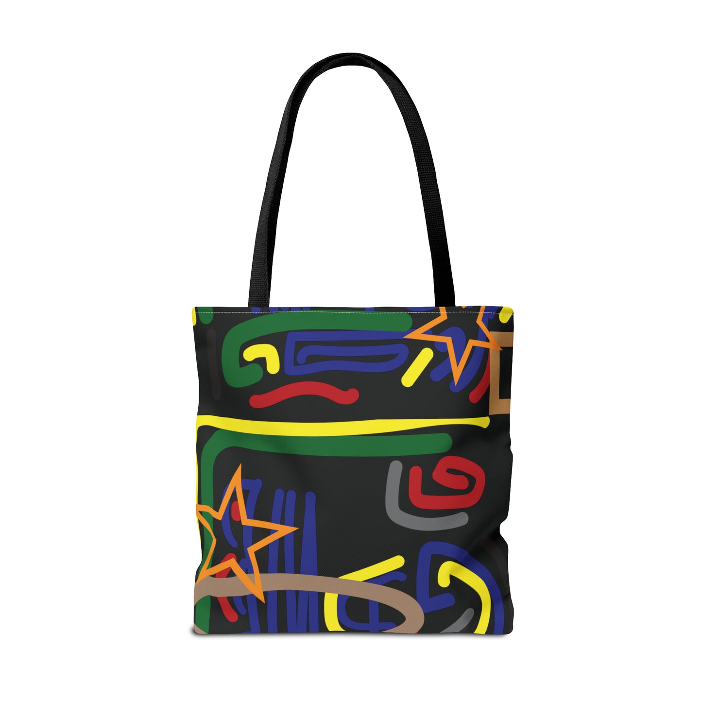 Canvas Bag with Abstract Prints