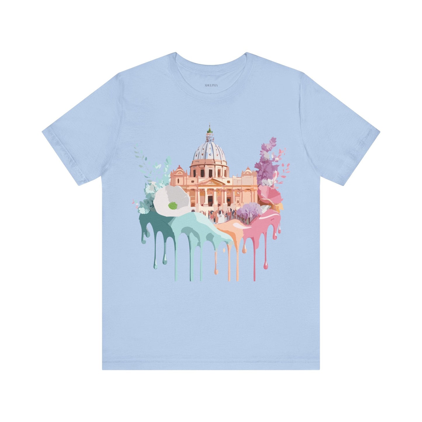 Vintage Rome Tourist Graphic Tee Unisex Short Sleeve Art Design Artwork
