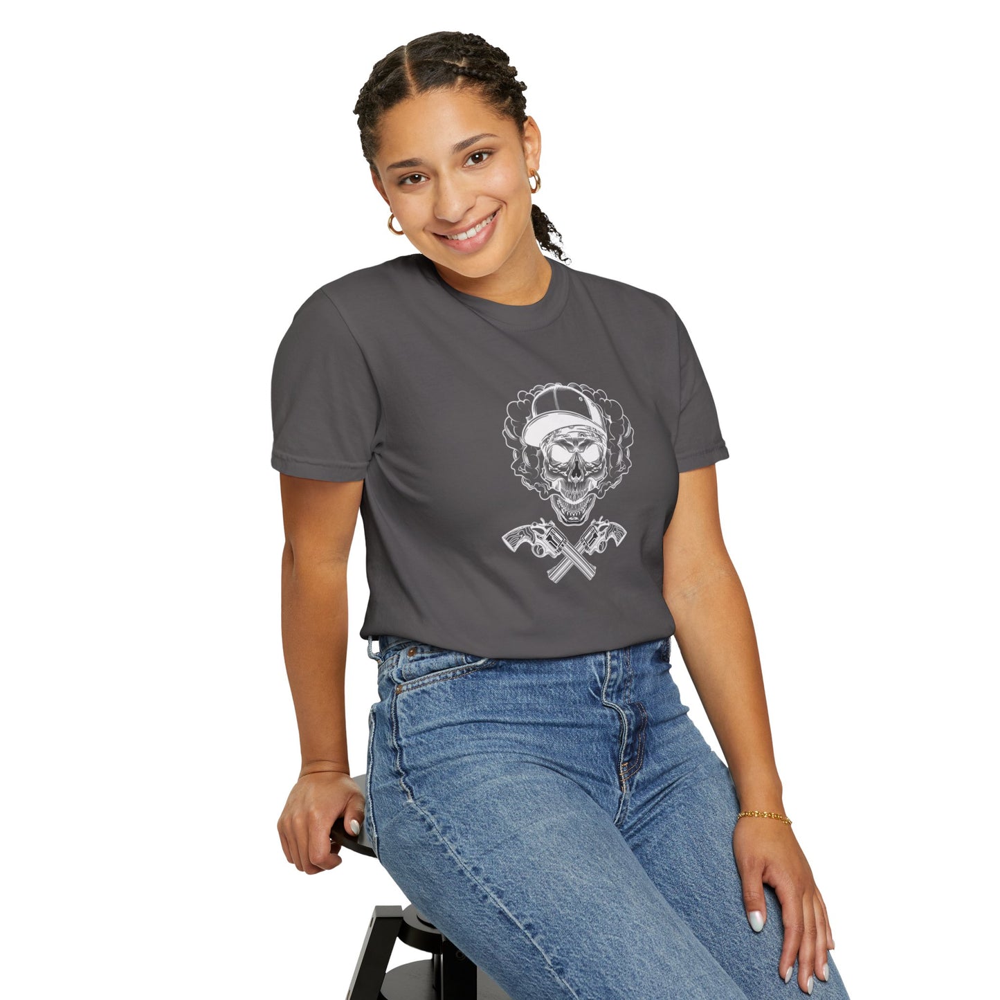 Unisex Cotton Tee Shirt with Skull