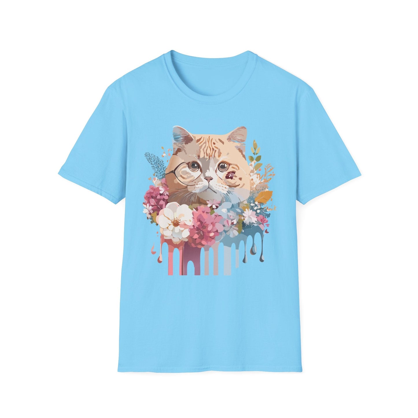 Cat Shirt Unisex Cat Tee Kitten Print Softstyle Gildan 64000