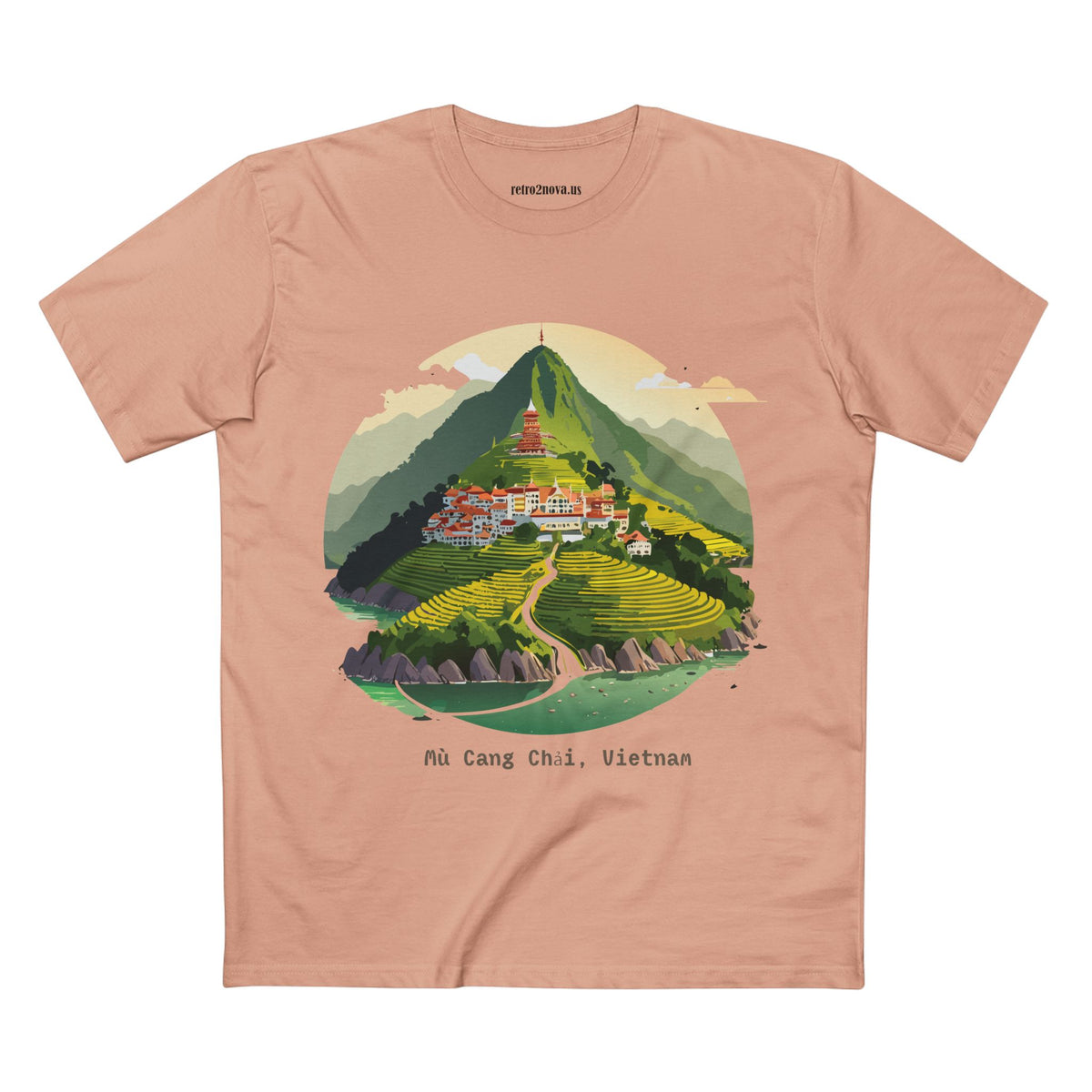 Mu Cang Chai Vietnam landscape tee | Sapa rice terraces mountain village