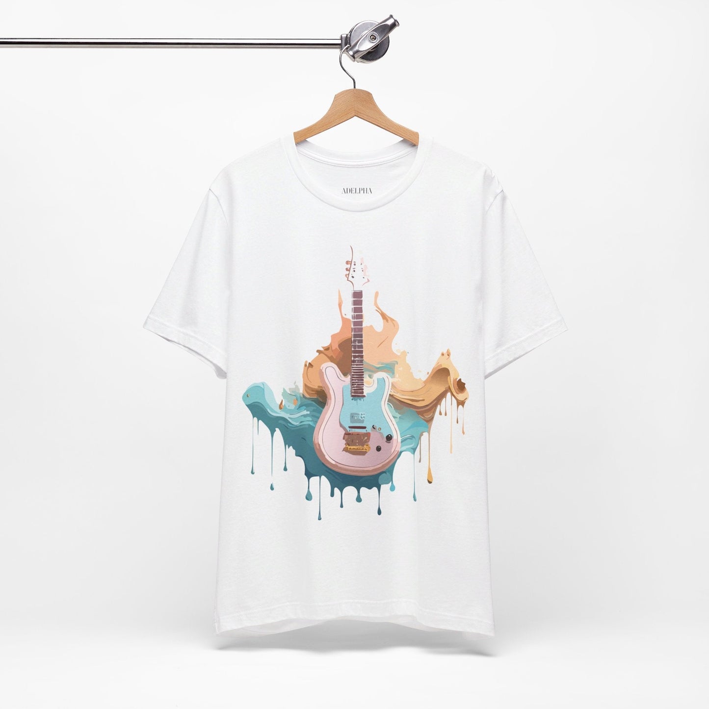Music Graphic Unisex 100 Cotton Vintage Art with Musical Elements Tee 46
