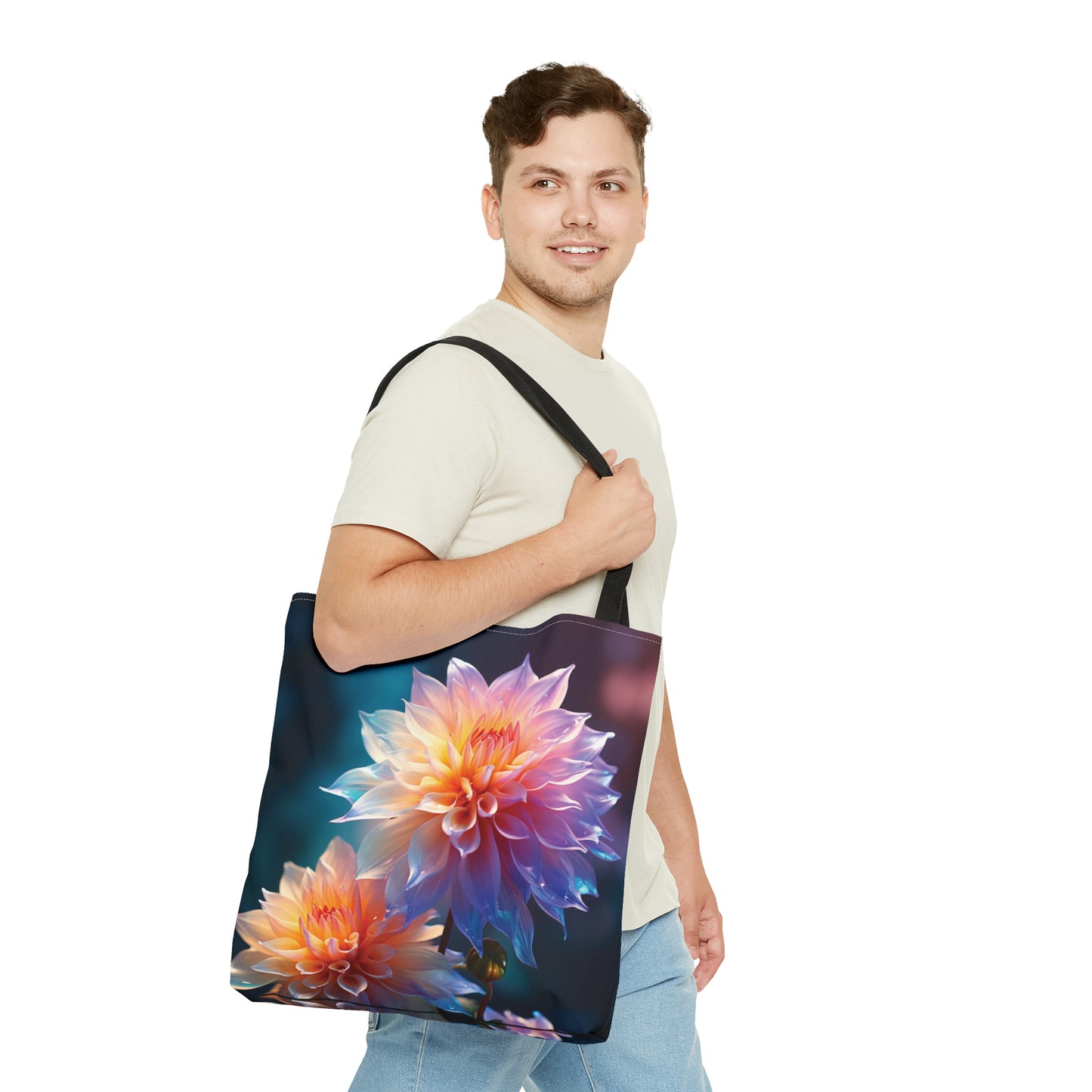 Canvas Bag with Floral Prints