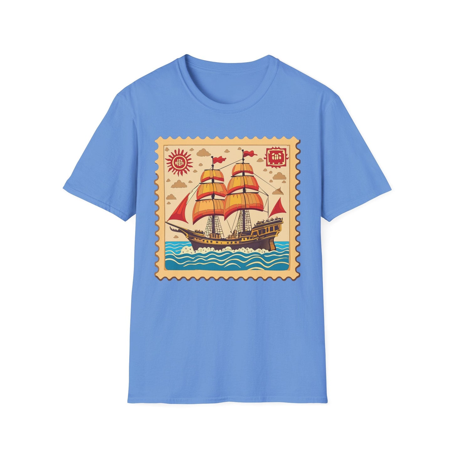 Ship T Shirts Frigate Vessel Tee Unisex Softstyle Gildan 64000 100 Percent Ring Spun Cotton