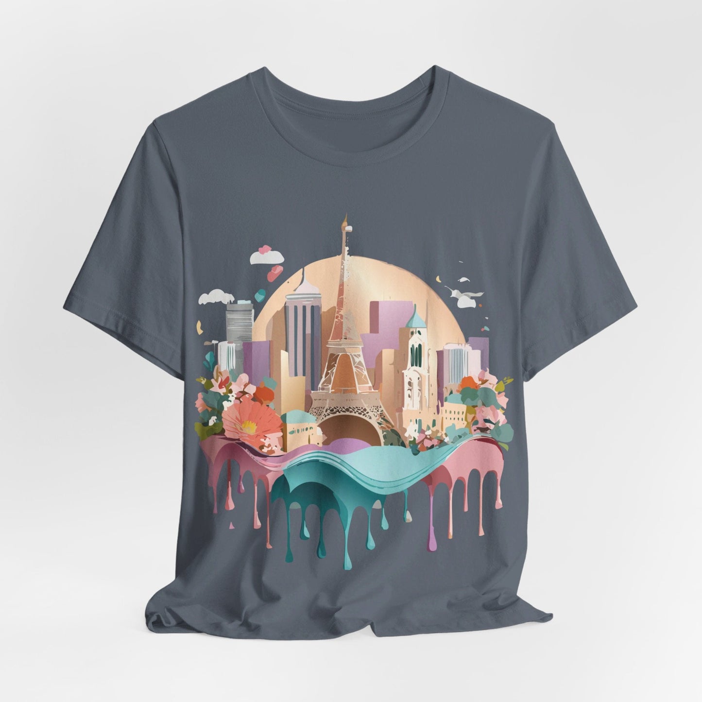 Adelpha Paris Graphic Tee Unisex Short Sleeve Shirt With Vintage Art Design Apparel
